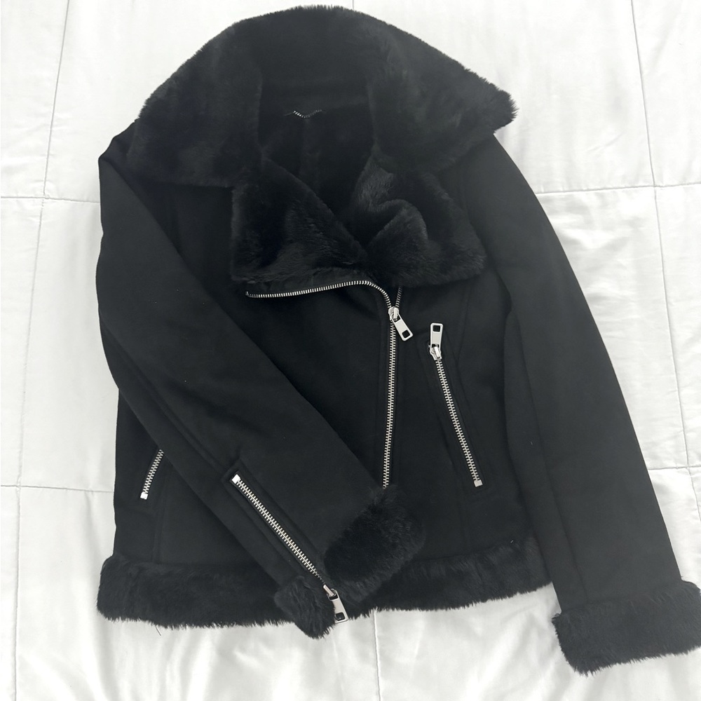 Banana Republic Sherpa Moto Jacket
